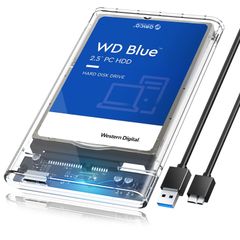 ORICO 2.5인치 HDD/SSD 케이스 USB3.0 하드 디스크 케이스 UASP 대응 5Gbps 전송 6TB(9.5mm 이하)까지 대응 정전기 방지 PC 재료 투명한 외장 SATA3. 0 드라이브 케이스 2139U3
