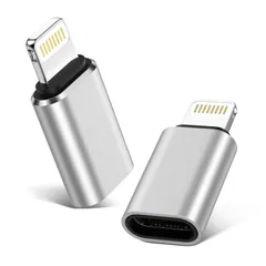 GAEF Type C から ライトニング変換用アダプタ 2枚セット タイプC to ライトニング変換アダプター PD充電&480Mbpsデータ転送(PC間のみ) 【イヤホン不可・OTG機能と外部メモリ非対応】軽量小型&合金製 iOS usb-c l ...
