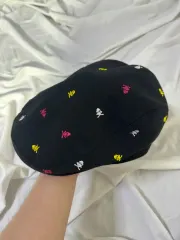 ヴィンテージ スカル 刺繍 ハンチングキャップ ベレー帽