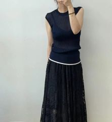 【新品未使用】MARNO マーノMona lace knit 黒ノースリニット 新品未使用】MARNO マーノMona lace knit 黒ノースリニット - メルカリ