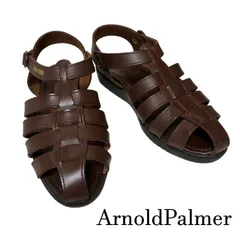 アーノルドパーマー　ArnoldPalmer　メンズコンフォート　グルカサンダル　サイズ：L　26cm 　本革　軽量　日本製　ダークブラウンのサムネイル