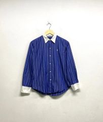 美品】VivienneWestwood オーブ刺繍 ストライプシャツ ブルー - メルカリ