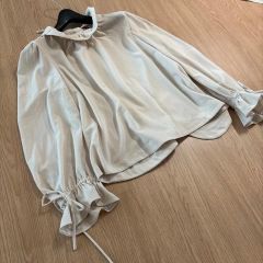 美品✨セオリーリュクス フリルハイネック シアー 長袖ブラウス 40