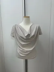 ブラウス型シャーリングTシャツ