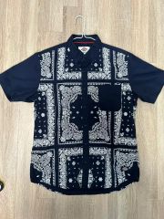 Supreme バンダナ柄 半袖シャツ L シルク 古着 - メルカリ