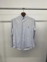 メンズ ポロ ラルフローレン チェック カラ シャツ 長袖Tシャツ ロングスリーブ Tシャツ