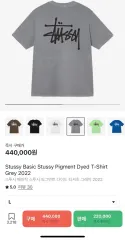 STUSSY ステューシー ベーシック 半袖Tシャツ グレー L