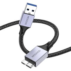 MOGOOD USB 3.0 Hard Disk Cable, USB 3.0 MicroB USB Cable, Type A Male to Micro Type B Male, for External HDD/SSD, Blu-ray Drives, BD Drives, and Digital Cameras (0.5m)