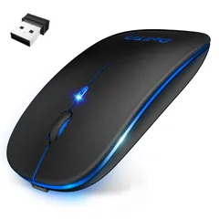 マウス 無線 ワイヤレスマウス 【高精度・高感度センサー搭載】 超薄型デザイン 静音クリック設計 7色LEDライト付き 3段階DPI切替対応 2.4GHz光学式 小型・軽量 省電力エコモデル 握りの極み 左右対称型 USBレシーバー 簡単接続 即挿即 ...