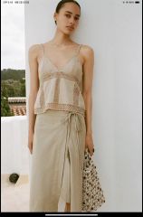 H&M レースディテール リネンブレンドトップス - メルカリ