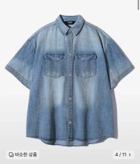 X-girl デニムシャツ 半袖 ケミカルウォッシュSムシンサstussy - メルカリ