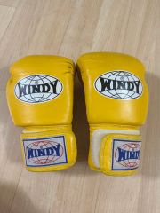 本革製WINDYボクシンググローブ 10oz 黄色＆黒 ヒョウ柄 - メルカリ