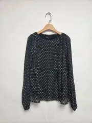マージュ ドット シフォン ブラウス ブラック(XS)