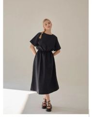 新品未使用】yori 速乾ストレッチコンビネゾン チェック ブラック 38