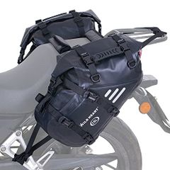 WILD HEART オートバイ サドルバッグ 防水 36L (18L*2) サイド パニエ バッグ トランク アクセサリー (Black, 18L*2)kk 70ef60ad
