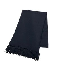 HERMES エルメス 未使用 カシミヤ100% 青と紺の2トーンマフラー - メルカリ