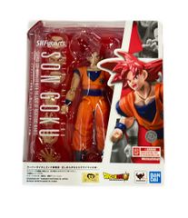 미품 반다이 드래곤 볼 슈퍼 SHFiguarts 슈퍼 사이어인 갓 손오공 옳은 마음이 가져다주는 사이어인의 신 피규어