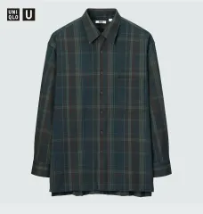 UNIQLO U(ユニクロユー) フランネル オーバーサイズ シャツ チェック柄 XXL