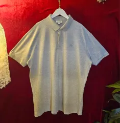 ラコステ(LACOSTE) グレー パッチ レギュラーフィット 半袖 カラーTシャツ