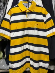 トミーヒルフィガー ストライプ ポロTシャツ 新品 / 2種 / LM