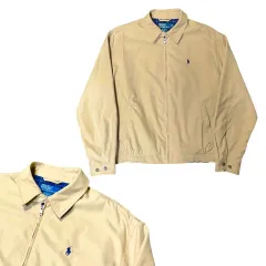 00s ポロ ベージュ ポリシェル ブルゾン スイングトップ ジャケット L