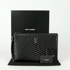 SAINT LAURENT クロコ型押し クラッチバッグ - メルカリ