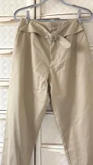 ザラ ベルト ベージュ パンツ