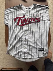 00s Majestic ベースボールシャツ MLB ストライプ ツインズ - メルカリ