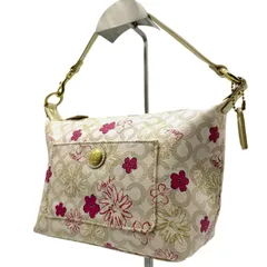 コーチ COACH アクセサリーポーチ PVC アイボリー 花柄 シグネチャー フラワー ワンショルダー ハンドバッグ ミニバッグ レディース 可愛い 上品 コンパクト お出かけ 通勤 人気 ブランド おしゃれ ギフト