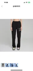 ミッドナイトムーブ ペインティング 裏毛 パンツ M ブラック レディース トレーナー ジョガー 2way