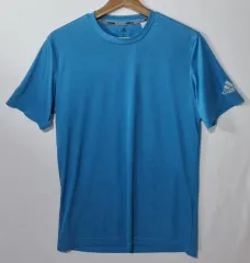 実寸 M (95) adidas スカイブルー 機能性 半袖Tシャツ