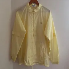（^w^)b 美品 DUNLOP ダンロップ 2WAY ナイロンジャケット レインウェア ゴルフウェア イエロー　黄色　ジップアップ シャカシャカ ジャケット ウインドブレーカー　長袖　撥水　防風　メッシュ　メンズ　LLサイズ　OM12236ONのサムネイル