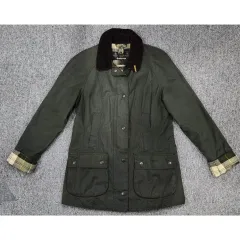 BARBOUR バブアー ビデニル ワック ジャケット セージ uk 8のサムネイル