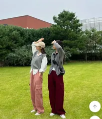 コーデュロイ ワイン色 ジョガーパンツ