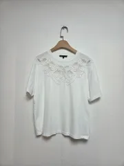 マージュ 刺繍 半袖 Tシャツ 白(S)のサムネイル
