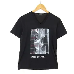 ボイコット BOYCOTT Tシャツ フォトプリント コットン Vネック 半袖 2 黒 ブラック マルチカラーのサムネイル