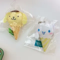 ポムポムプリン シナモロール アイスクリーム ぬいぐるみ キーホルダー