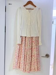 試着のみ】ピンクハウス 裾ピコフリル使い サロペットパンツ - メルカリ