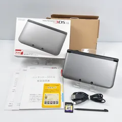 美品 ニンテンドー 3DSLL シルバーブラック 遊べるセット 動作確認済み 箱 説明書付き Nintendo ds 3dsll 3DS LL 任天堂 管理番号M1839