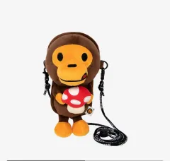 A BATHING APE アベイシングエイプ ベイビー マイロ マッシュルーム モバイル ウール バッグ 新品のサムネイル