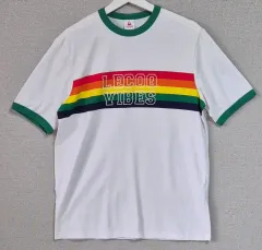 F) ルコックスポルティフ 白 リンガーTシャツ