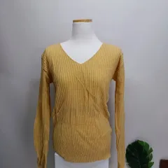 レディース イェロー ニットTシャツ 90 95 サイズ 春 秋 593