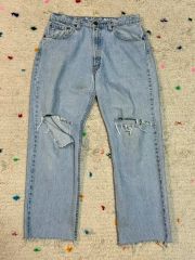 ビンテージ levis 517 90s madeinusa ダメージデニム - メルカリ