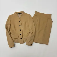 49 AV JUNKO SHIMADA ジュンコシマダ ウール スーツ セット アップ ベージュ 系 サイズ 9 805-0005