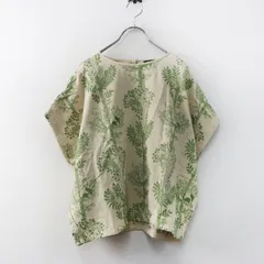 美品 2025SS マーブルシュッド marble SUD sleepy forest アンプルTEE＼ベージュ 刺繍 EMB 綿麻 ブラウス プルオーバー【2400014941593】のサムネイル