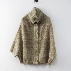 ピュアルセシン PUAL CE CIN ハイネック ニットケープ ベージュ┃ポンチョ【2400014939316】のサムネイル