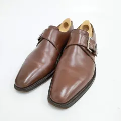 John Lobb NEWLAND ニューランド 8000ラスト モンクストラップ サイズ5 1/2 Dワイズ 純正シューツリー付き シューズ・靴 ブラウン メンズ ジョンロブ【中古】6-0420G◎のサムネイル