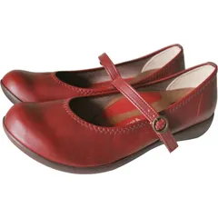 re:geta(リゲッタ) ワンストラップローヒールパンプス カジュアルシューズ W (r2361-drd)、ダークレッド