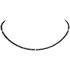 [ROYAL JEWELRY] ロイヤルジュエリー 18K k18 １８金 2.5mm ブラックダイヤモンドカラー クリスタル ネックレス (ホワイトゴールド, 39) 0
