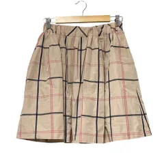 美品 BURBERRY BLUE LABEL バーバリーブルーレーベル チェック フレア イージー ミニスカート サイズ38 ベージュ レディース 古着 中古 USED